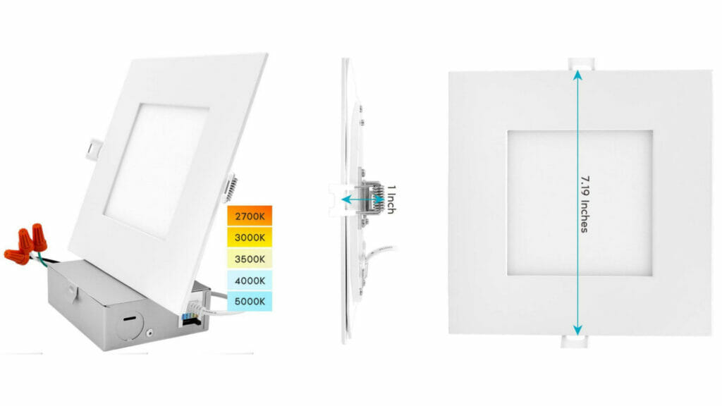 luxrite 4 6 inch led square lights