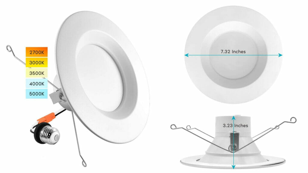 luxrite 5/6 inch led recessed can lights