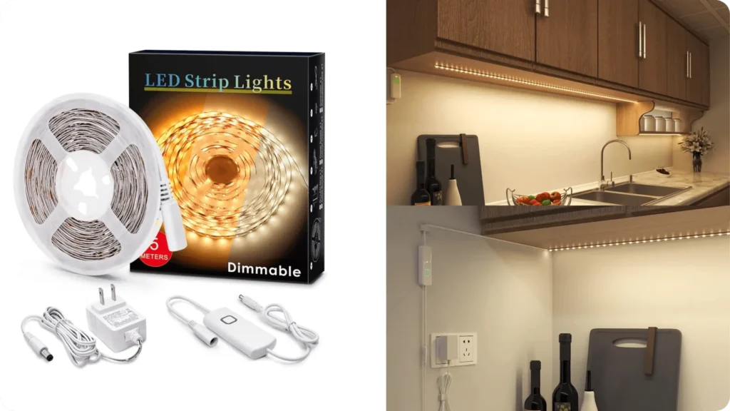 myplus led strip lights for under cabinet kitchen