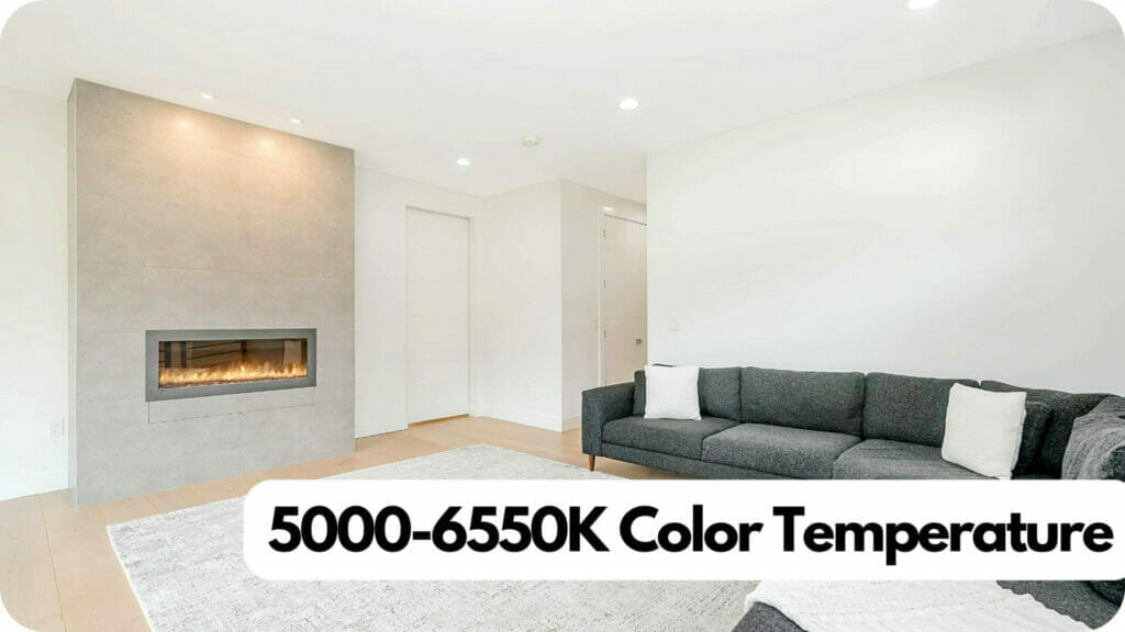 Color 5000-6550K (fluorescent)