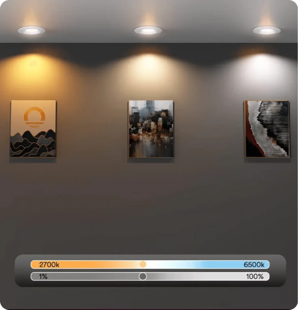 selectable color temperature of recessed lighting